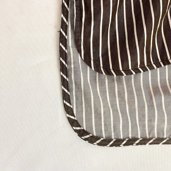 Striped Button Down Shirt - Black and White - Picture 8 of 9